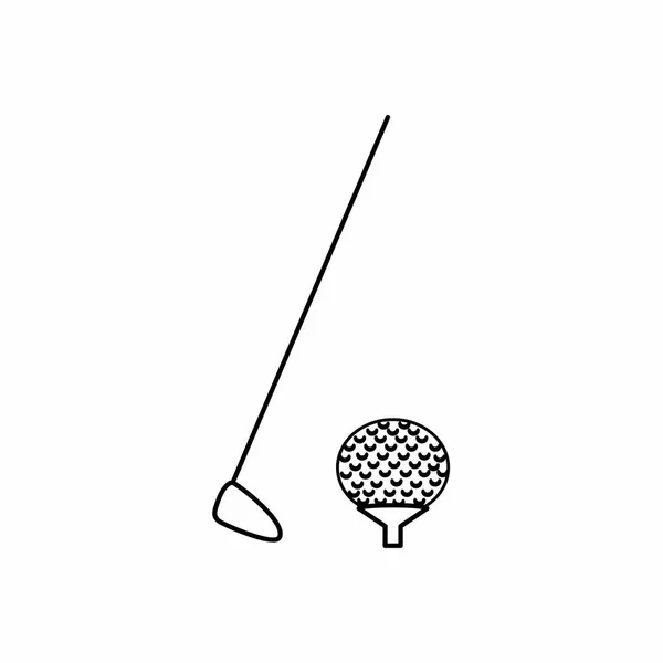 골프 스포츠 고립 된 아이콘 — 스톡 벡터