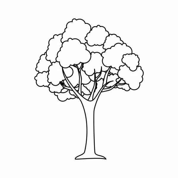 Arbre plante icône isolée — Image vectorielle