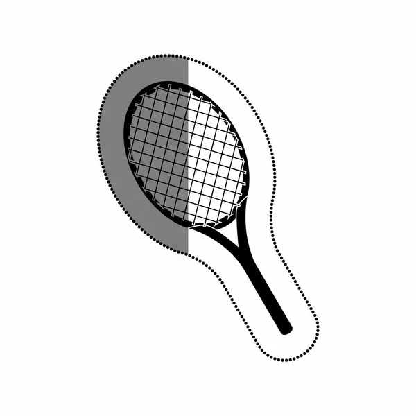 Racket tennis isolated icon — Stock Vector
