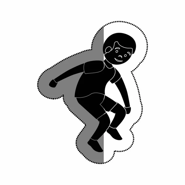 Homme athlète pratiquant le surf avatar personnage — Image vectorielle