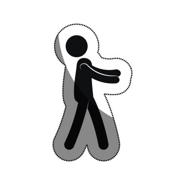 siluet insan kaldırma poz