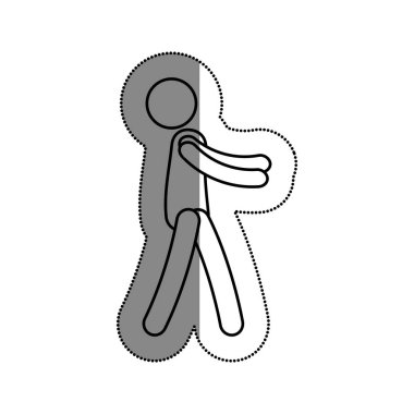 siluet insan kaldırma poz