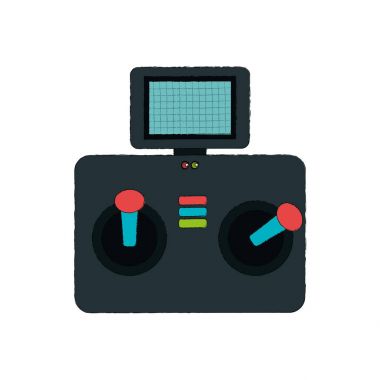 Uçağı uzaktan kumanda izole simgesi