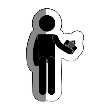 insan siluet dron kontrol uzaktan kullanarak