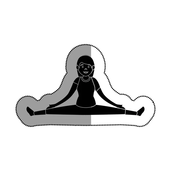 Sportlerin praktiziert Yoga Avatar Charakter — Stockvektor