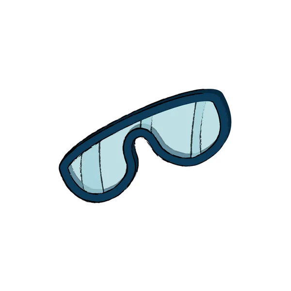 Snowboarding glasses isolated icon — Stock Vector