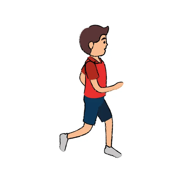 Man athlete running avatar character - Stok Vektor