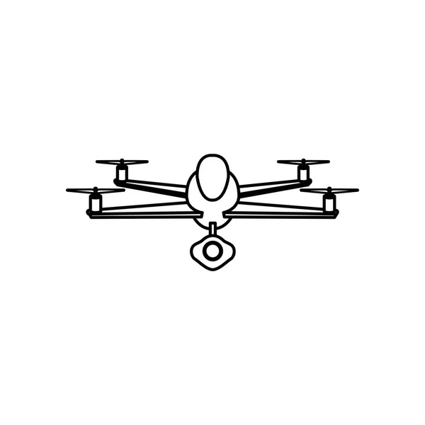 Drone technology flying isolated icon — Stock Vector