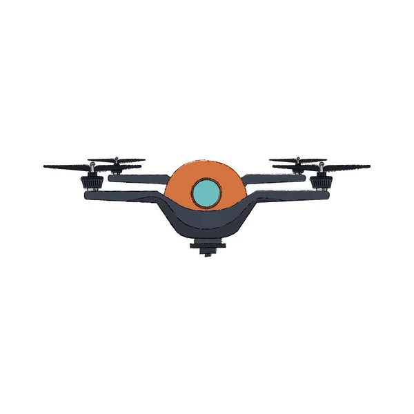 无人机技术飞行孤立的图标 — 图库矢量图片