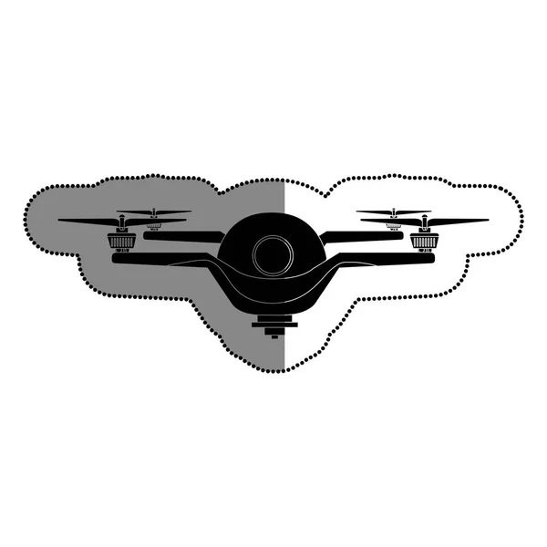 Drone technologie vliegende geïsoleerde pictogram — Stockvector