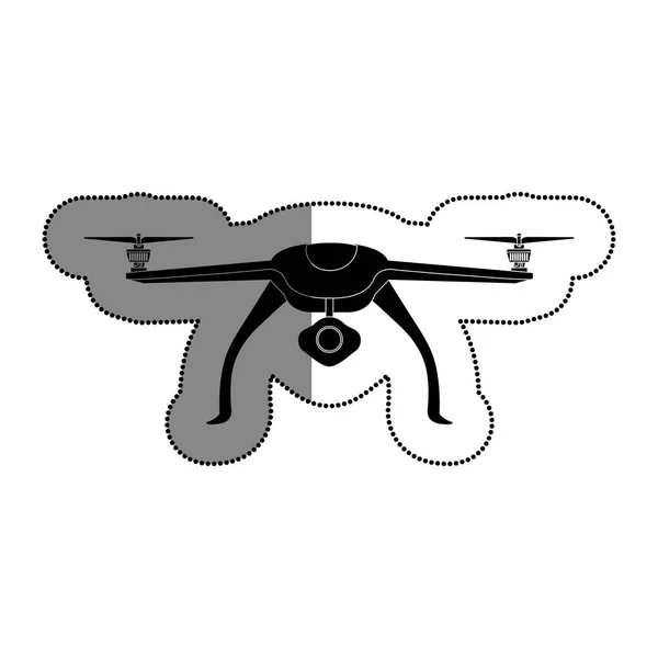 Drone technologie vliegende geïsoleerde pictogram — Stockvector
