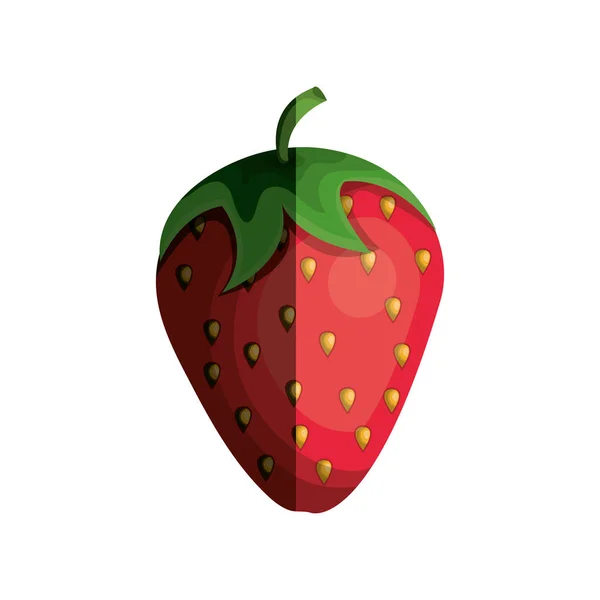 Fraise fraîche icône isolée — Image vectorielle