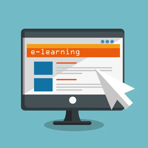 Ícones de conceito online educação —  Vetores de Stock