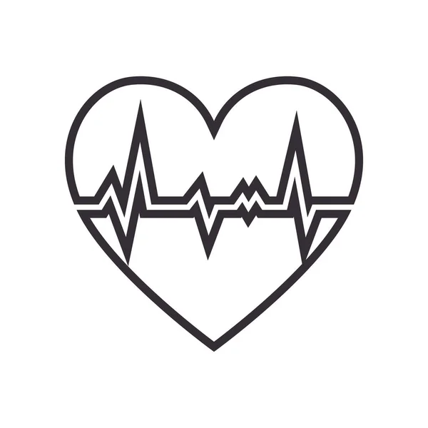 Μεμονωμένο εικονίδιο καρδιάς Καρδιολογίας — Διανυσματικό Αρχείο