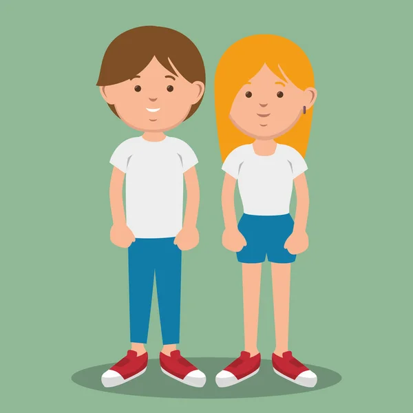 Parent couple avatars personnages — Image vectorielle
