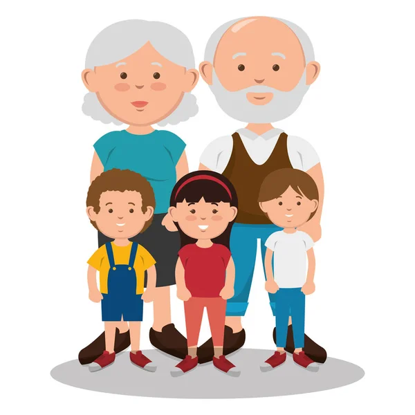 Family members avatars characters — Stock Vector