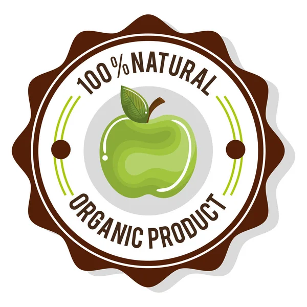 Produto orgânico selo garantido — Vetor de Stock