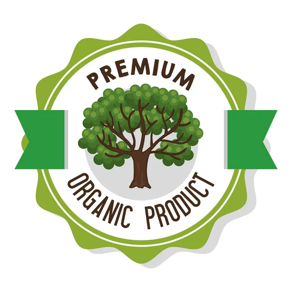 Produk organik terjamin segel - Stok Vektor