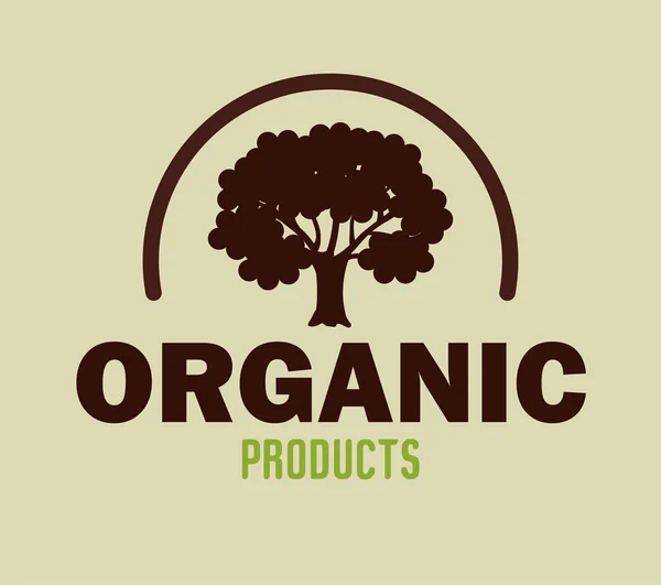 Organic product guaranteed seal — Stock Vector