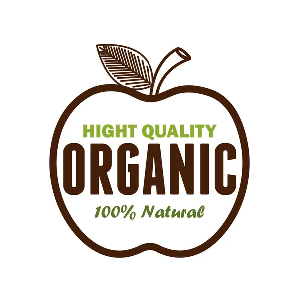 Organický produkt zaručena pečetí — Stockový vektor