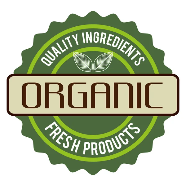 Produto orgânico selo garantido — Vetor de Stock
