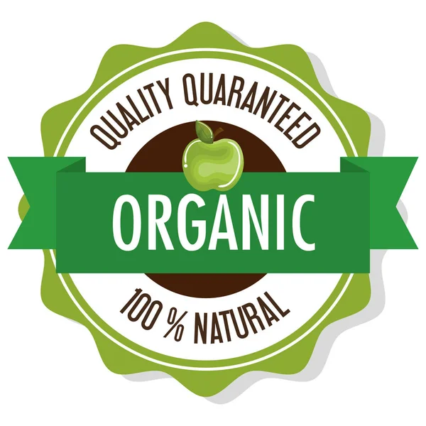 Organický produkt zaručena pečetí — Stockový vektor
