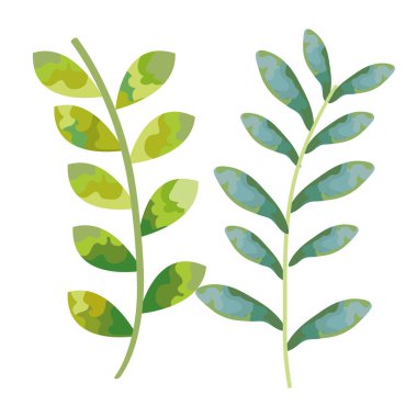 su renkli dekorasyon yapraklar