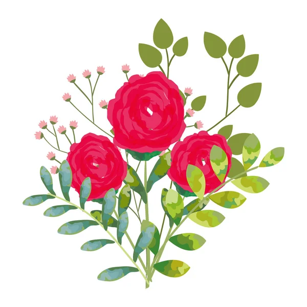 Bloemen water kleuren decoratie — Stockvector