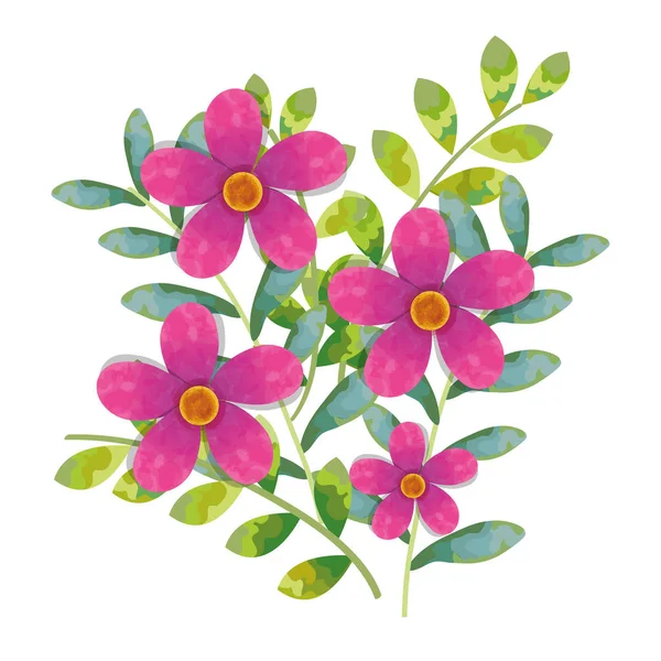 Décoration d'aquarelle florale — Image vectorielle