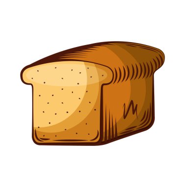 lezzetli dilim ekmek izole simgesi