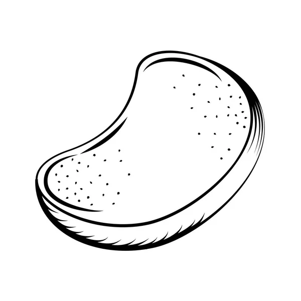 Delicious bread toast icon — Stock Vector