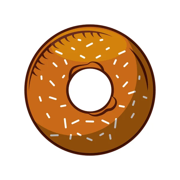 Heerlijke zoete donut pictogram — Stockvector
