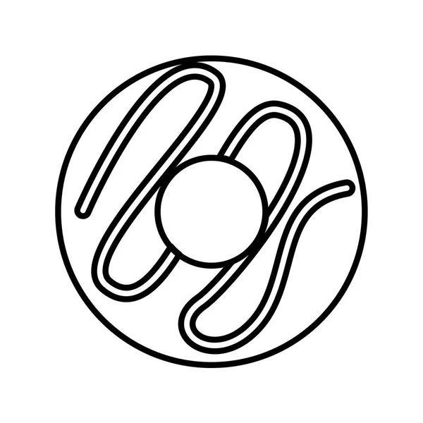 Délicieuse icône de beignet doux — Image vectorielle