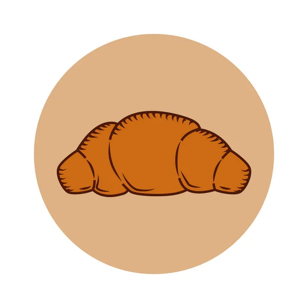 Leckeres Croissant Brot Symbol — Stockvektor