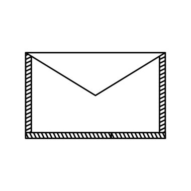 Zarf mektup izole simgesi