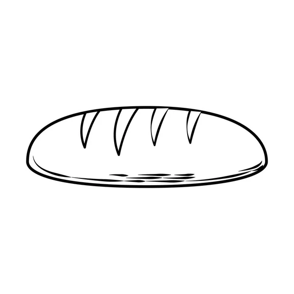 Délicieux pain isolé iocn — Image vectorielle