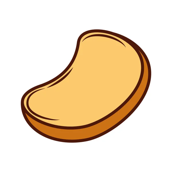 Delicioso pan tostado icono — Vector de stock