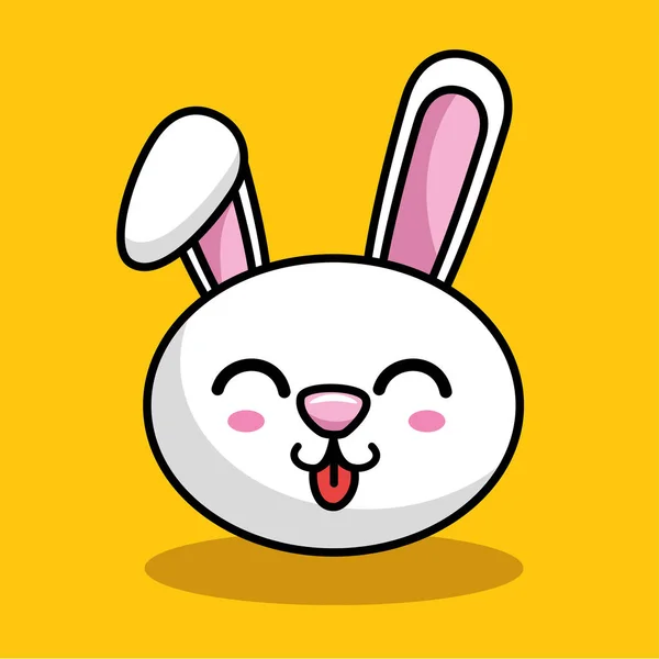 Sevimli tavşan karakter kawaii stili — Stok Vektör