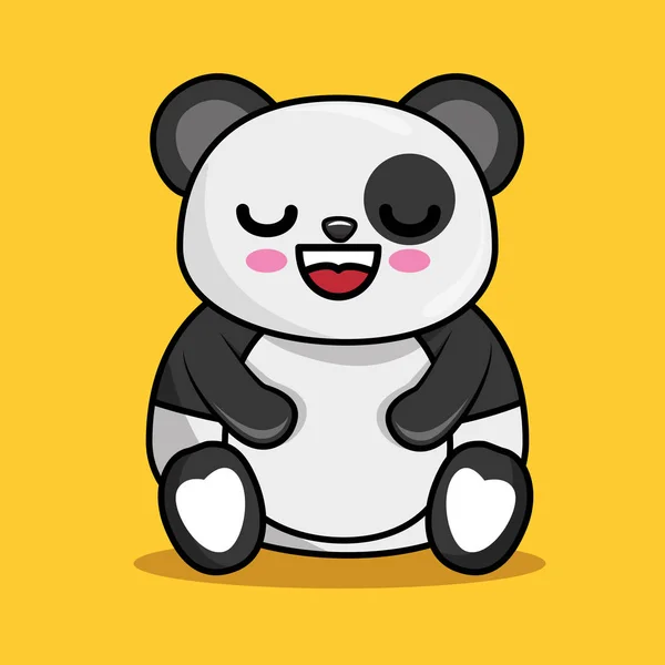 Χαριτωμένο panda kawaii στυλ χαρακτήρων — Διανυσματικό Αρχείο