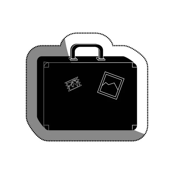 Seyahat bavul izole simgesi — Stok Vektör