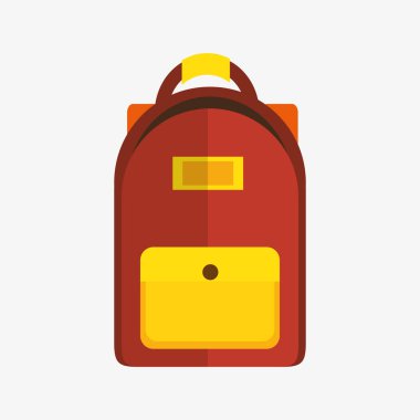 çanta okul izole simgesi