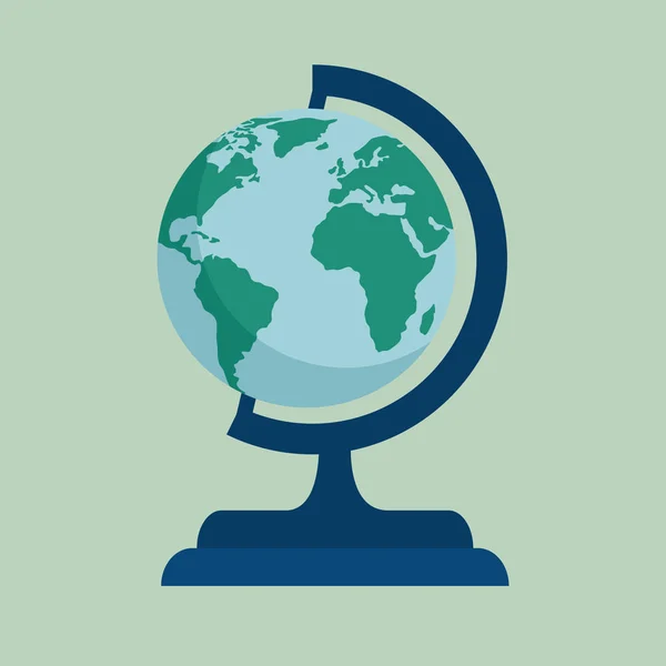 Wereld planeet school levering — Stockvector