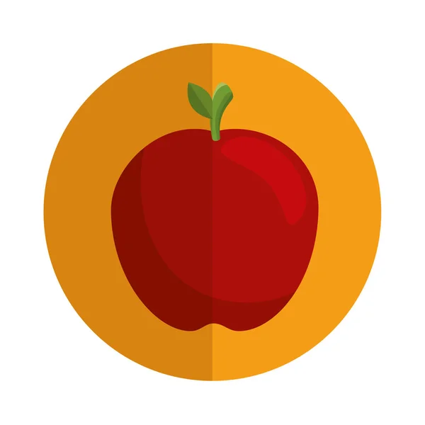 Apfel frisches Obst Symbol — Stockvektor