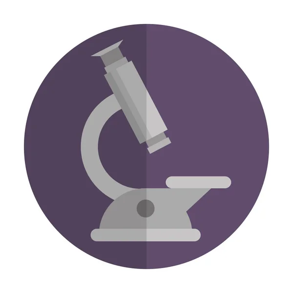 Microscope laboratory isolated icon — Stock Vector