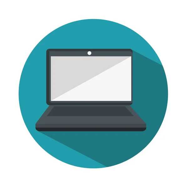 Ikona urządzenia komputerowego laptopa — Wektor stockowy