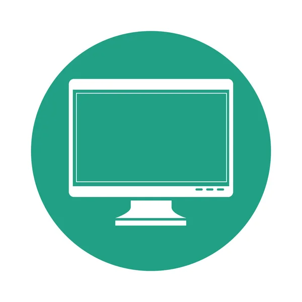 Computer desktop monitor pictogram — Stockvector