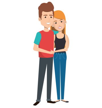 Genç çift avatarlar karakter