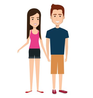 Genç çift avatarlar karakter