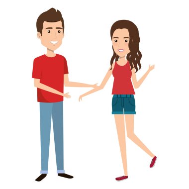 Genç çift avatarlar karakter