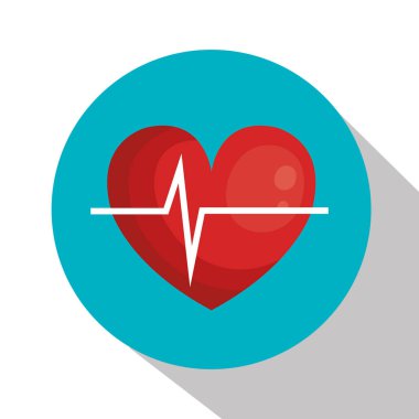 kalp kardiyo izole simgesi
